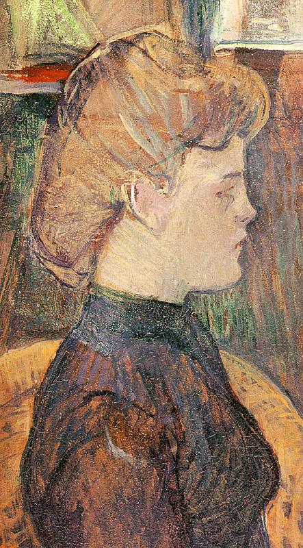  Henri  Toulouse-Lautrec The Painter's Model : Helene Vary in the Studio Norge oil painting art